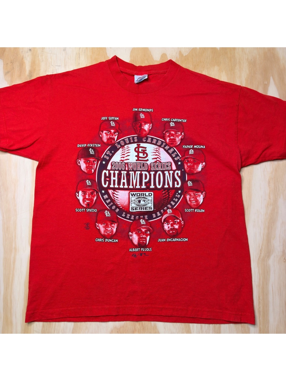 St. Louis Cardinals 2006 World Series Championship Tee Big Kids VTG Size XL